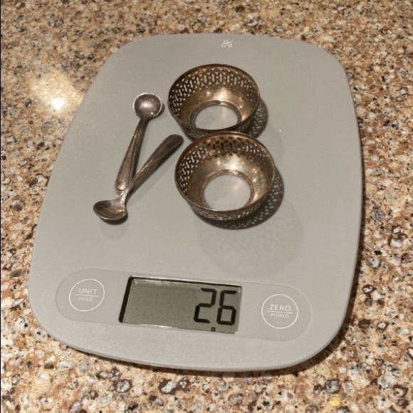 ANTIQUE WEBSTER STERLING SILVER SALT CELLARS SET Salt Server Keeper Pig Box - Picture 7 of 8